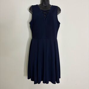 White Mark Navy Fit & Flare Dress - Juniors XL